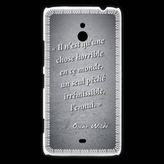 Coque Nokia Lumia 1320 Horrible ennui Noir Citation Oscar Wilde