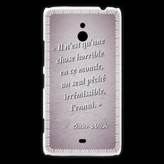Coque Nokia Lumia 1320 Horrible ennui Rose Citation Oscar Wilde