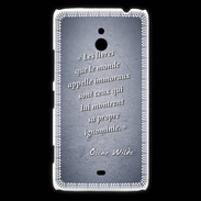 Coque Nokia Lumia 1320 Les livres Bleu Citation Oscar Wilde