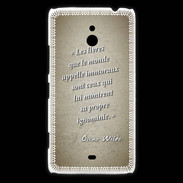 Coque Nokia Lumia 1320 Les livres Sepia Citation Oscar Wilde