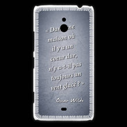 Coque Nokia Lumia 1320 Maison coeur Bleu Citation Oscar Wilde