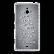 Coque Nokia Lumia 1320 Maison coeur Noir Citation Oscar Wilde
