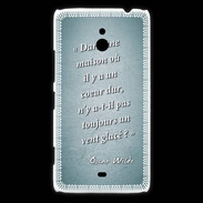 Coque Nokia Lumia 1320 Maison coeur Turquoise Citation Oscar Wilde