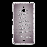 Coque Nokia Lumia 1320 Maison coeur Violet Citation Oscar Wilde