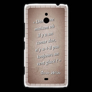 Coque Nokia Lumia 1320 Maison coeur Rouge Citation Oscar Wilde