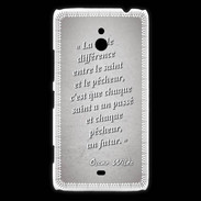 Coque Nokia Lumia 1320 Saint pêcheur Gris Citation Oscar Wilde