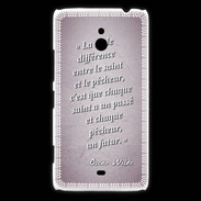 Coque Nokia Lumia 1320 Saint pêcheur Rose Citation Oscar Wilde