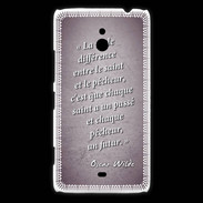Coque Nokia Lumia 1320 Saint pêcheur Violet Citation Oscar Wilde