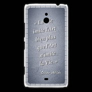 Coque Nokia Lumia 1320 Vie art Bleu Citation Oscar Wilde