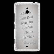 Coque Nokia Lumia 1320 Vie art Gris Citation Oscar Wilde