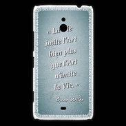 Coque Nokia Lumia 1320 Vie art Turquoise Citation Oscar Wilde