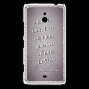 Coque Nokia Lumia 1320 Vie art Violet Citation Oscar Wilde