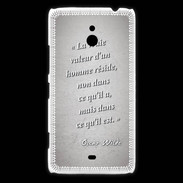 Coque Nokia Lumia 1320 Vrai valeur Gris Citation Oscar Wilde
