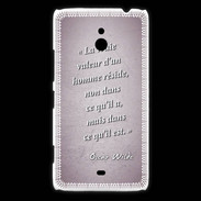 Coque Nokia Lumia 1320 Vraie valeur Rose Citation Oscar Wilde