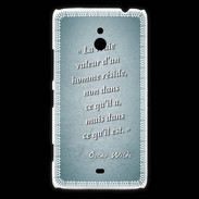 Coque Nokia Lumia 1320 Vraie valeur Turquoise Citation Oscar Wilde