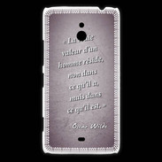 Coque Nokia Lumia 1320 Vraie valeur Violet Citation Oscar Wilde