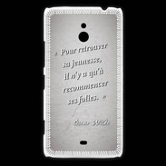 Coque Nokia Lumia 1320 Jeuness folie Gris Citation Oscar Wilde