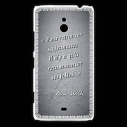 Coque Nokia Lumia 1320 Jeuness folie Noir Citation Oscar Wilde