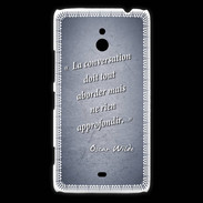 Coque Nokia Lumia 1320 La conversation Bleu Citation Oscar Wilde