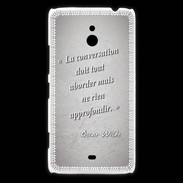 Coque Nokia Lumia 1320 La conversation Gris Citation Oscar Wilde