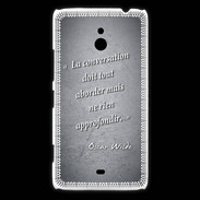 Coque Nokia Lumia 1320 La conversation Noir Citation Oscar Wilde