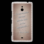 Coque Nokia Lumia 1320 La conversation Rouge Citation Oscar Wilde