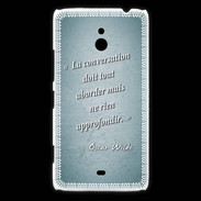 Coque Nokia Lumia 1320 La conversation Turquoise Citation Oscar Wilde
