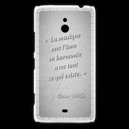 Coque Nokia Lumia 1320 La musique Gris Citation Oscar Wilde