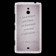 Coque Nokia Lumia 1320 La musique Rose Citation Oscar Wilde