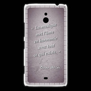 Coque Nokia Lumia 1320 La musique Violet Citation Oscar Wilde
