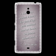 Coque Nokia Lumia 1320 Les vieux Violet Citation Oscar Wilde