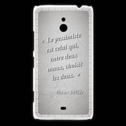 Coque Nokia Lumia 1320 Pessimiste Gris Citation Oscar Wilde