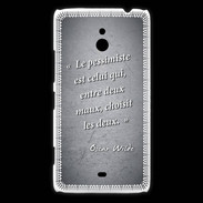 Coque Nokia Lumia 1320 Pessimiste Noir Citation Oscar Wilde