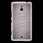 Coque Nokia Lumia 1320 Pessimiste Violet Citation Oscar Wilde
