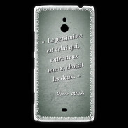 Coque Nokia Lumia 1320 Pessimiste Vert Citation Oscar Wilde