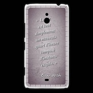 Coque Nokia Lumia 1320 Quart d'heure Violet Citation Oscar Wilde