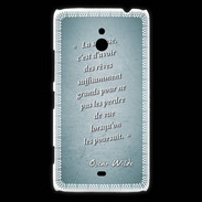Coque Nokia Lumia 1320 Sagesse rêves Turquoise Citation Oscar Wilde