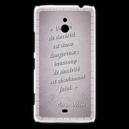 Coque Nokia Lumia 1320 Sincérité fatale Rose Citation Oscar Wilde