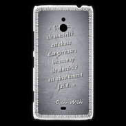 Coque Nokia Lumia 1320 Sincérité fatale Noir Citation Oscar Wilde