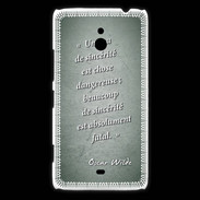Coque Nokia Lumia 1320 Sincérité fatale Vert Citation Oscar Wilde