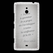 Coque Nokia Lumia 1320 Spectateur Gris Citation Oscar Wilde