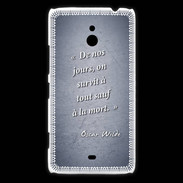 Coque Nokia Lumia 1320 Survie mort Bleu Citation Oscar Wilde