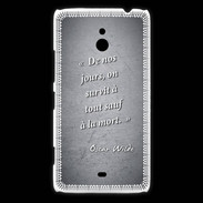 Coque Nokia Lumia 1320 Survie mort Noir Citation Oscar Wilde