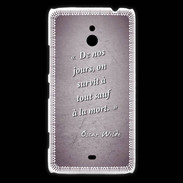 Coque Nokia Lumia 1320 Survie mort Violet Citation Oscar Wilde