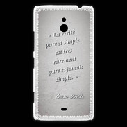 Coque Nokia Lumia 1320 Vérité pure Gris Citation Oscar Wilde