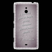 Coque Nokia Lumia 1320 Vérité pure Violet Citation Oscar Wilde