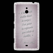 Coque Nokia Lumia 1320 Ame nait Rose Citation Oscar Wilde