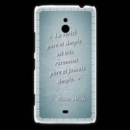 Coque Nokia Lumia 1320 Vérité pure Turquoise Citation Oscar Wilde