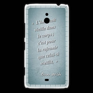 Coque Nokia Lumia 1320 Ame nait Turquoise Citation Oscar Wilde