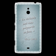 Coque Nokia Lumia 1320 Ami poignardée Turquoise Citation Oscar Wilde